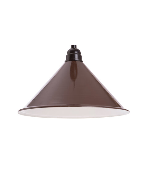 Jaren 70 hanglamp, bruin metaal: Hema