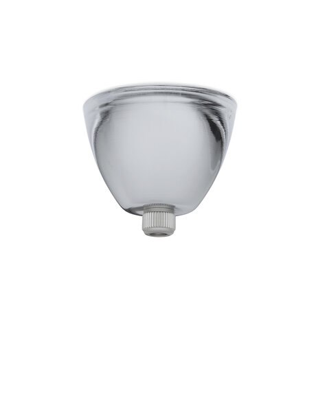 Chroom plafondkap compleet voor aan snoer