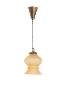 Hanging lamp, Brown Glass Lantern, 1960s