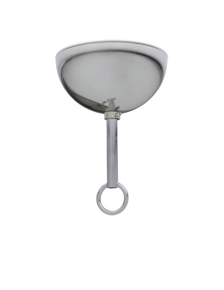 Glimmend chroom plafondplaat, compleet voor ketting