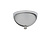 Shiny ceiling plate, chrome, complete for cord