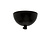 Ceiling Plate, black, with strain relief to easily attach cord