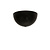 Black ceiling plate, matt black, half metal ball