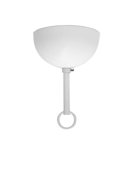 Ceiling cup, white coated metal, complete set