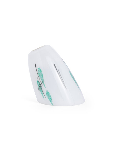 Lampenkap vintage, wit met zwart en groen