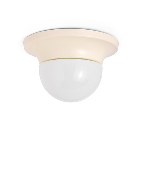 Ceiling lamp, glass ball in plastic container