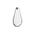 Glazen kraal, clear glass chandelier bead