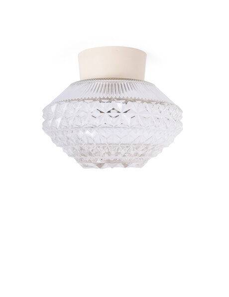 Jaren 60 plafondlamp, helder glas