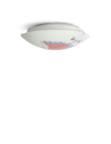 Ceiling lamp for a child's room, princess on glass