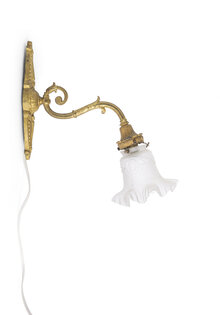 Antieke Wandlamp, Zwanenhals, Jaren 30