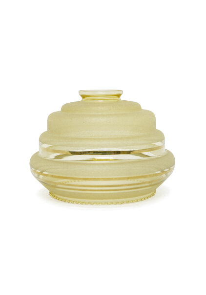 Glass Lampshade, Brown with Gold, 1940s