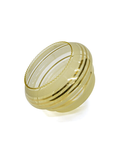 Bruine lampenkap, helder en frost glas