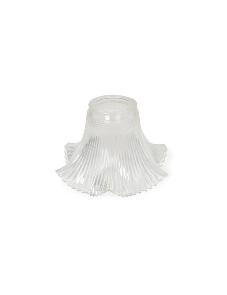 Lampenkap industrieel, geribbeld glas