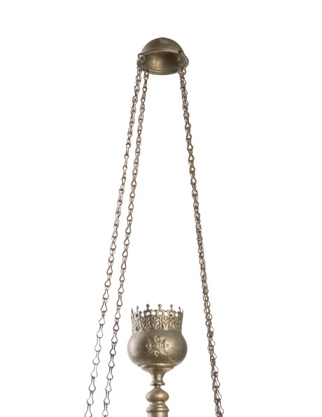 Messing hanglampje, waxine licht lampje