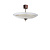 Hanging lamp, near ceiling, glass bowl