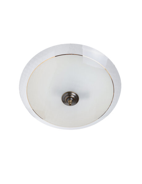 Hanglamp, dichtbij plafond, glazen schaal