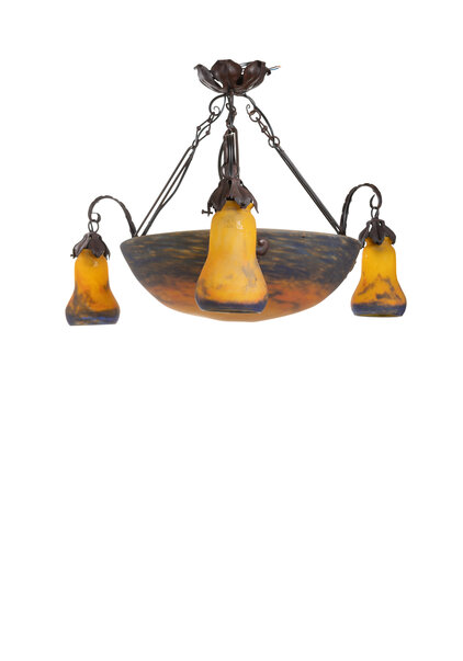 Antique French Hanging Lamp, ca. 1930
