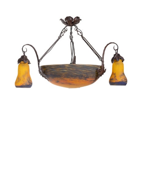 Franse hanglamp, gesigneerd, jaren 30