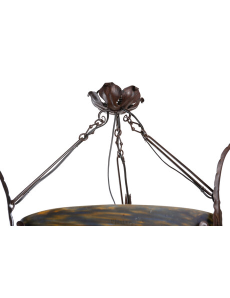 Franse hanglamp, gesigneerd, jaren 30