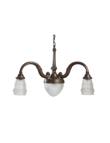 Classic hanging lamp, browned, 1930s