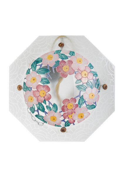 Glazen Bloemen Schaal, Hanglamp, ca. 1930