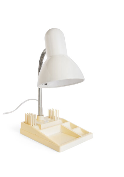 Vintage Bureaulamp met Pennenbakje