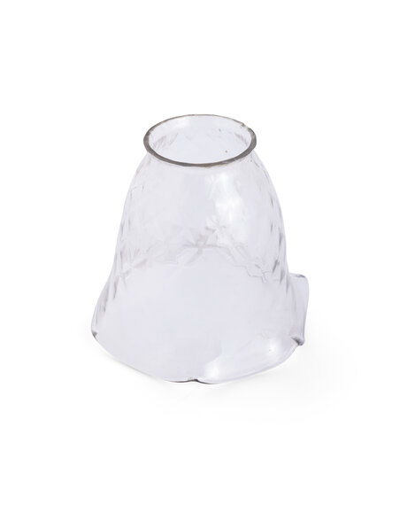 Vintage lampshade, clear glass, with little motive