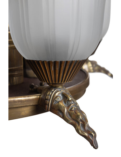 Hanglamp, messing, jaren 30, Oostenrijks