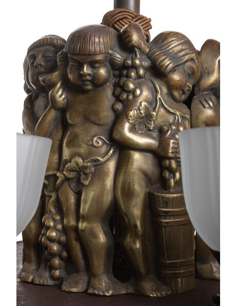 Hanging lamp, brass, 1930s, Austrian