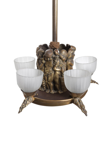 Hanglamp, messing, jaren 30, Oostenrijks