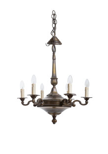 Burnished Chandelier with 6 Candles