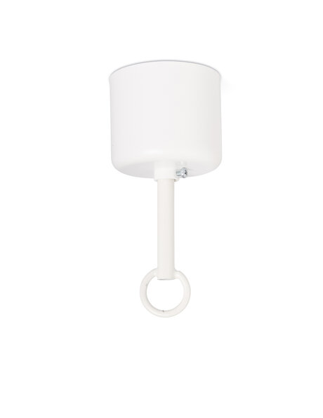 Witkleurig plafondkapje, voor aan ketting