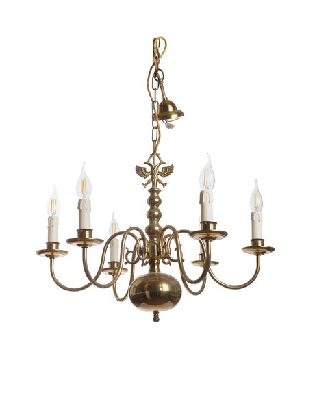 Brass ball crown, 6 arms