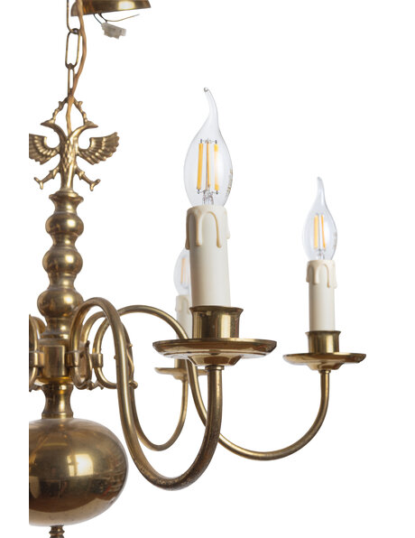 Brass ball crown, 6 arms