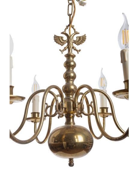 Brass ball crown, 6 arms