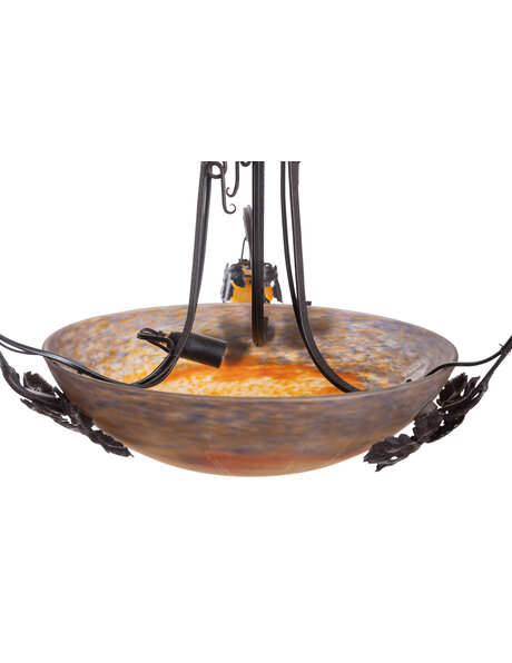 Croismare hanging lamp, signed, 1930s