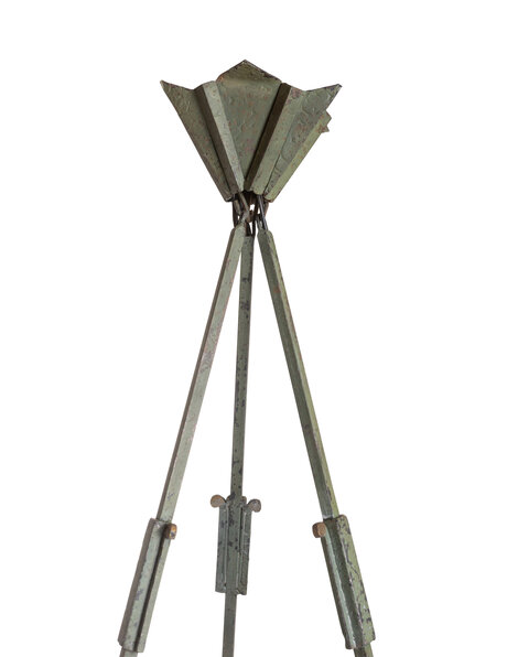 1930s hanging lamp, frosted glass and flowers