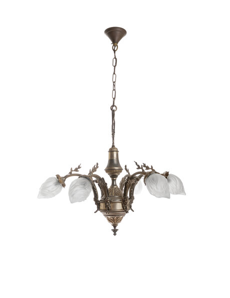 Klassieke hanglamp, matglazen vlammetjes