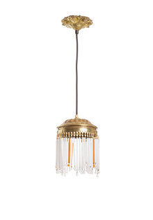 Kleine Klassieke Hanglamp met Kralen, Jaren 40