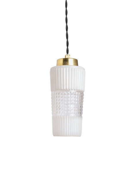 Vintage hanglampje, jaren 50, glazen cilinder