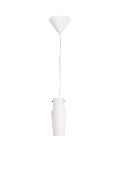 Vintage Hanging Lamp, Matte White Glass Shade