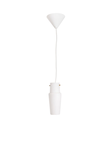 Small hanging lamp, 1950s, matt white glass