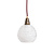 Vintage hanging lamp, white marbled glass