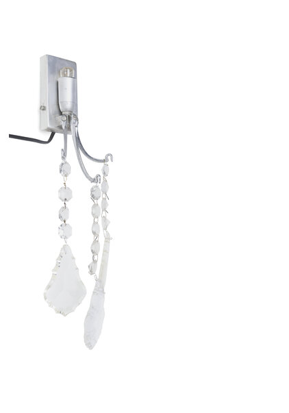 Chroom Kleurige Wandlamp met Strass 5-1664