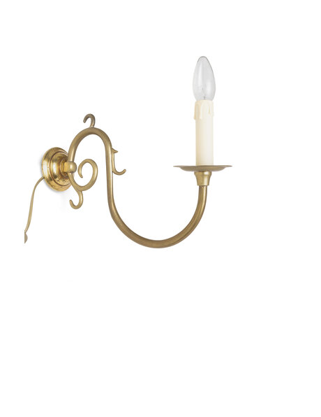 Classic wall lamp, brass, fairly sleek model