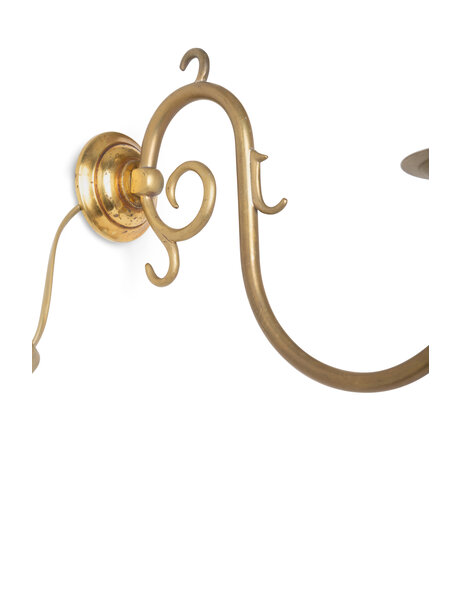 Klassieke wandlamp, messing, vrij strak model