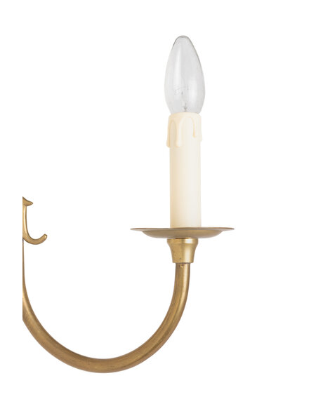 Classic wall lamp, brass, fairly sleek model