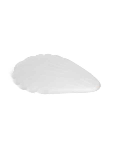 Frosted glass lampshade, shell-shaped