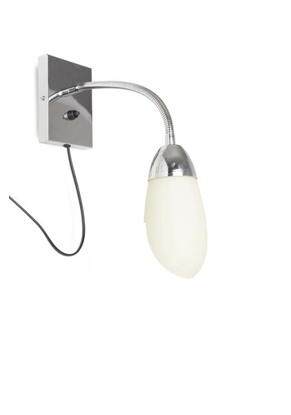 Wandlamp met Glazen Kapje en Buig Arm