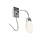 Jaren 50 wandlamp, chroom en glas
